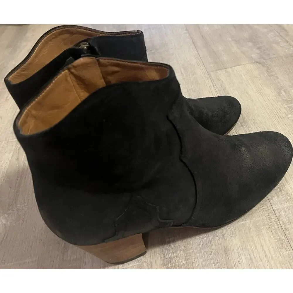 Isabel Marant Western Suede Dicker Boots Black Bootie French Luxury 38 7.5-8